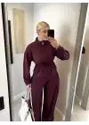 Bel Sıkmalı Bordo İkili Takım