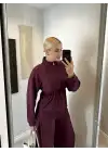 Bel Sıkmalı Bordo İkili Takım