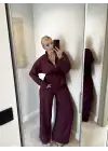 Bel Sıkmalı Bordo İkili Takım