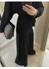 Bel Sıkmalı Siyah İkili Takım
