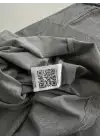 Kalp Nakış Orijinal Marka Oversize Pamuk Gri Tshirt