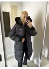 Kürklü Tam Boy Şişme Mont