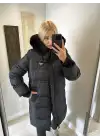 Kürklü Tam Boy Şişme Mont