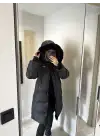 Kürklü Tam Boy Şişme Mont