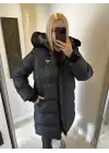 Kürklü Tam Boy Şişme Mont