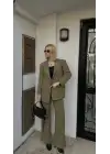 Lav Haki Blazer İkili Takım