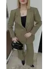 Lav Haki Blazer İkili Takım