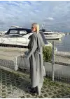 Leora Apolet Detay Uzun Kuşaklı Trençkot