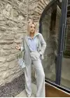 Maggie Gri Blazer Ceket/Pantolon Takım