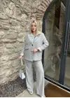 Maggie Gri Blazer Ceket/Pantolon Takım
