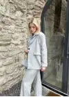 Maggie Gri Blazer Ceket/Pantolon Takım