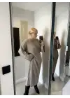 Taş Tam Boy Salaş Triko Elbise