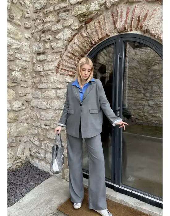 Maggie Füme Blazer Ceket/Pantolon Takım