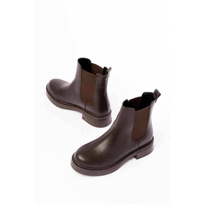 02-2137 Kahverengi Lastikli Günlük Kadın Bot