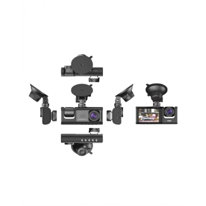 1. 3 Kameralı Full HD Araç Kamerası – Ön, İç ve Arka Görüş ile %100 Kapsama