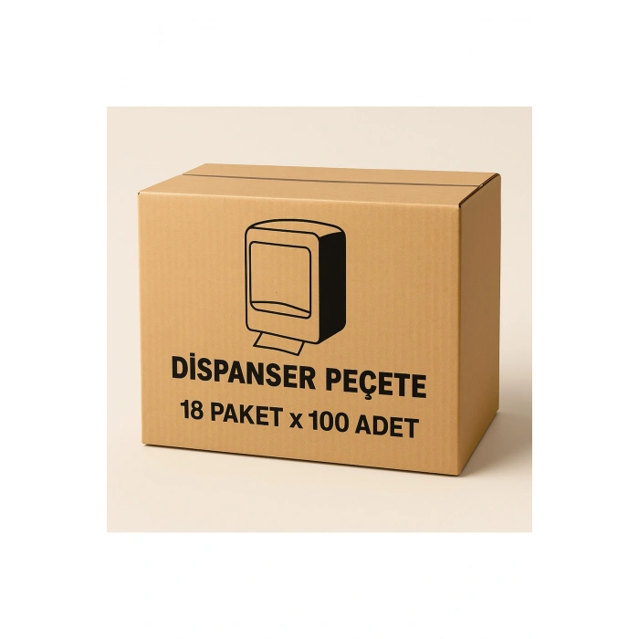 1 KOLİ Z KATLAMA DİSPANSER PEÇETE - KAĞIT HAVLU- 21X17CM- 1800 ADET- 100ADET X18 PAKET