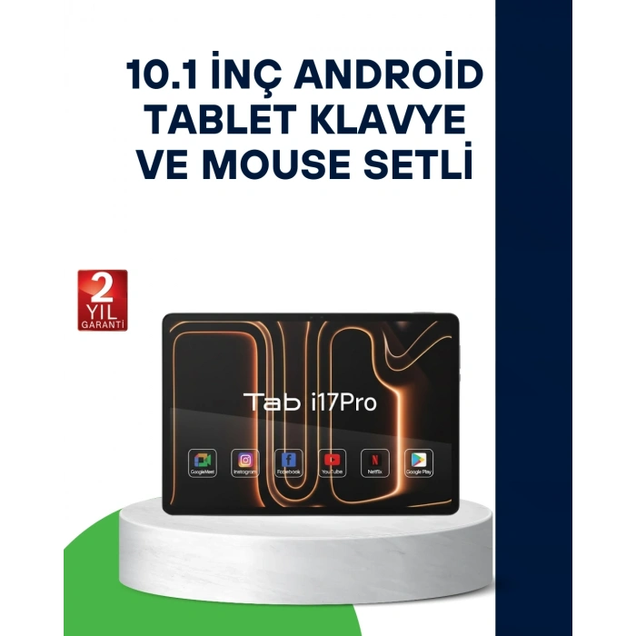 10.1 İnç Android Tablet Klavye ve Mouse Setli 5G Destekli