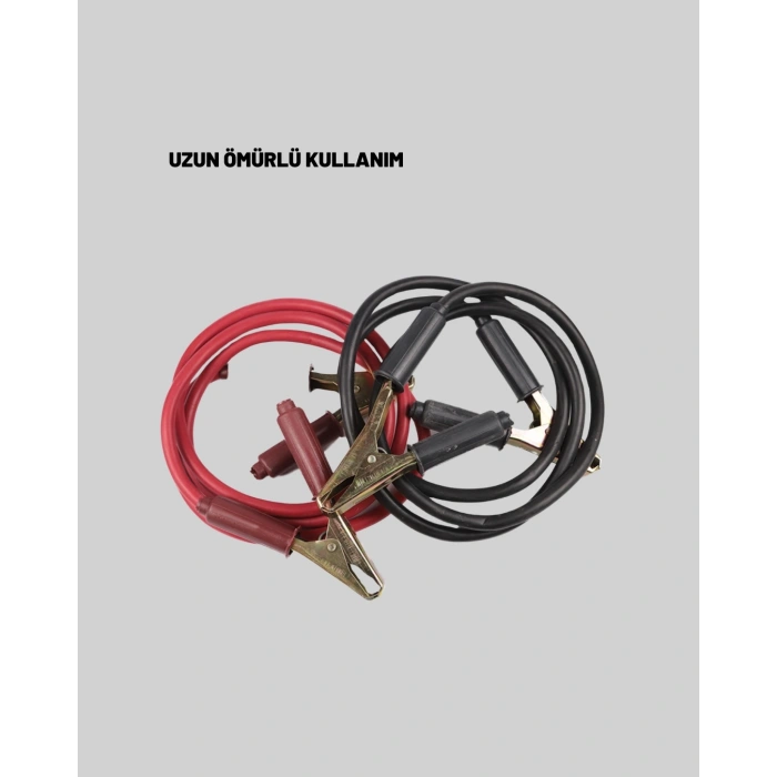 1200A Güçlü Akü Takviye Kablosu 2m Büyük Maşalı Acil Yardım