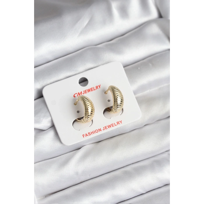 14K Gold Renk Kaplama CM Kadın Küpe