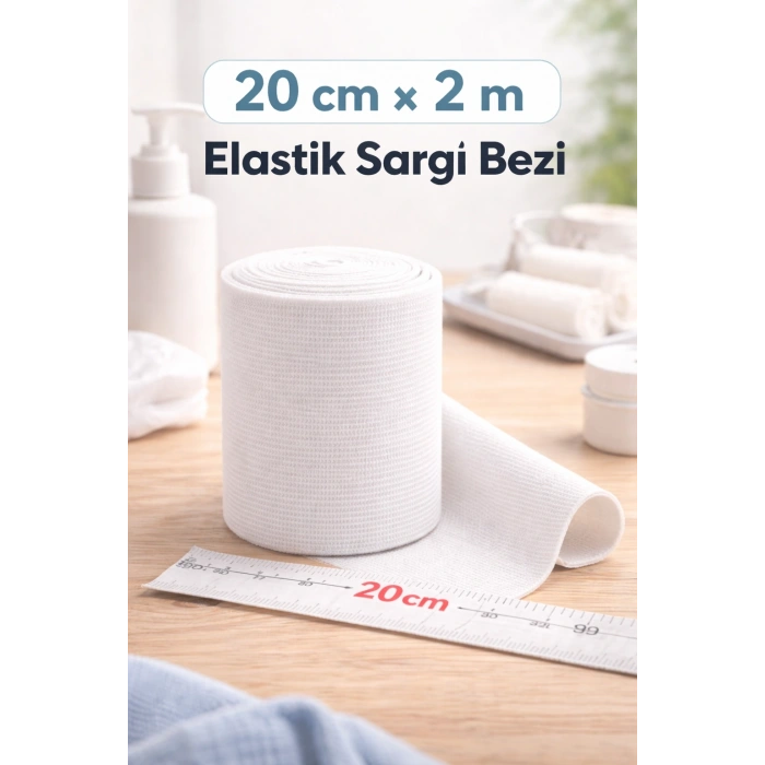 20 CM x 2 M Hidrofil Sargı Bezi Pamuklu Gazlı Bez Kısa Metraj Medikal Sarım Bezi 1 Adet