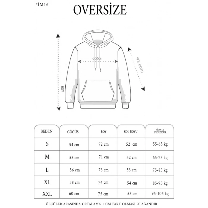 3 İplik Kapşonlu Sweatshirt Hoodie - Siyah