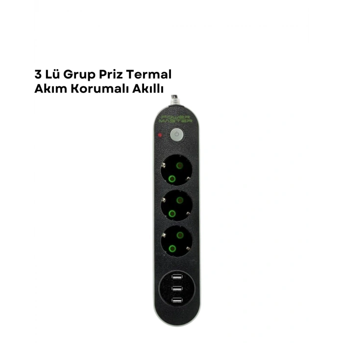 3 USB Portlu Üçlü Priz CXE103