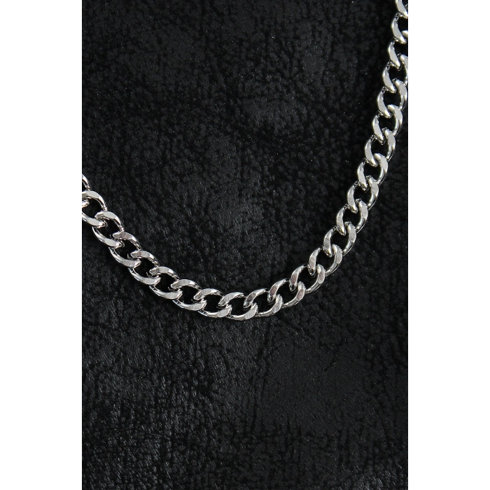 316L Çelik Klasik Zincir Model Gümüş Renk Erkek Kolye