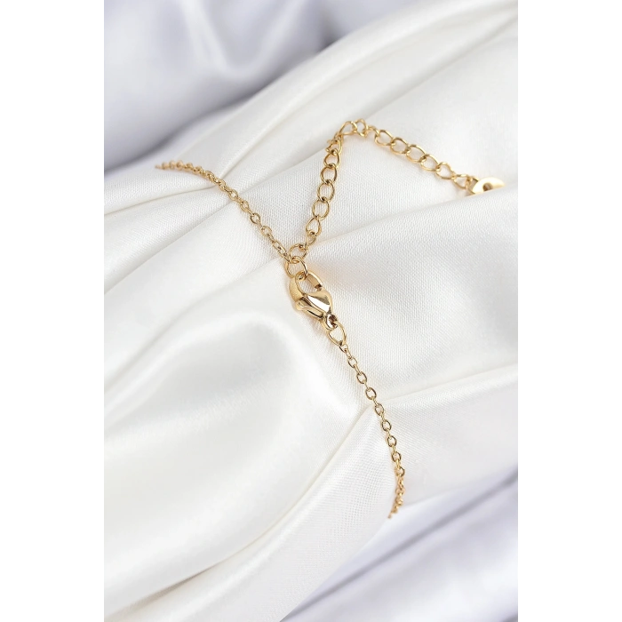 316L Çelik Nazar Boncuğu Model Gold Renk Kadın Bileklik