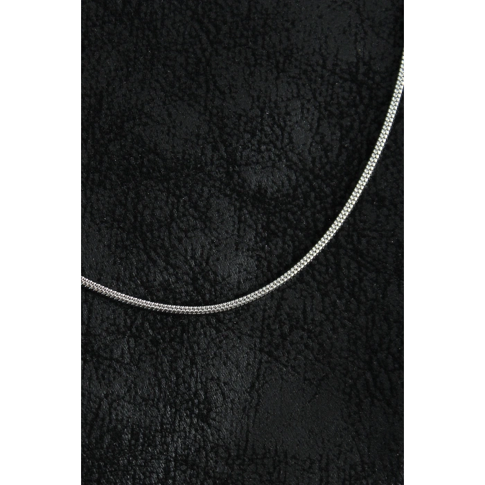 316L Çelik Örme Zincir Model Gümüş Renk Erkek Kolye