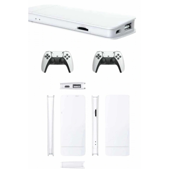 3D Çift Oyun Kollu 4K HD Ekran Nostaljik 20.000 Oyunlu Beyaz Game Box