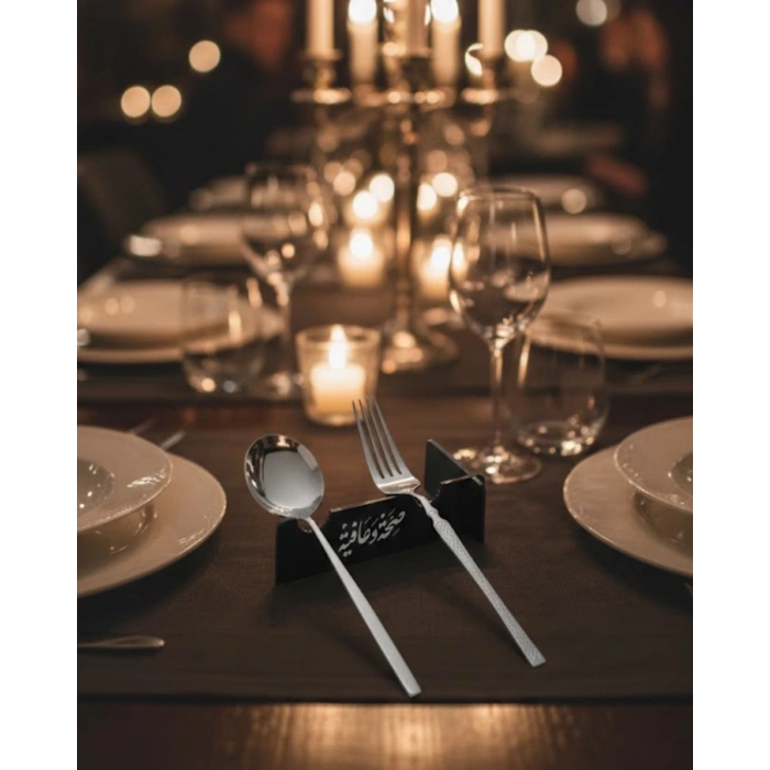 3D Özel Baskı 6’lı Kaşık Çatal Sunum Standı Şık Masa Düzenleyici