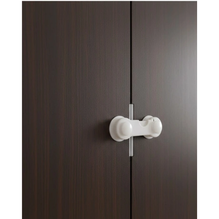 4 Adet Bebek ve Çocuk Koruyucu Dolap Kilidi Vida Gerektirmeyen Güvenlik Seti