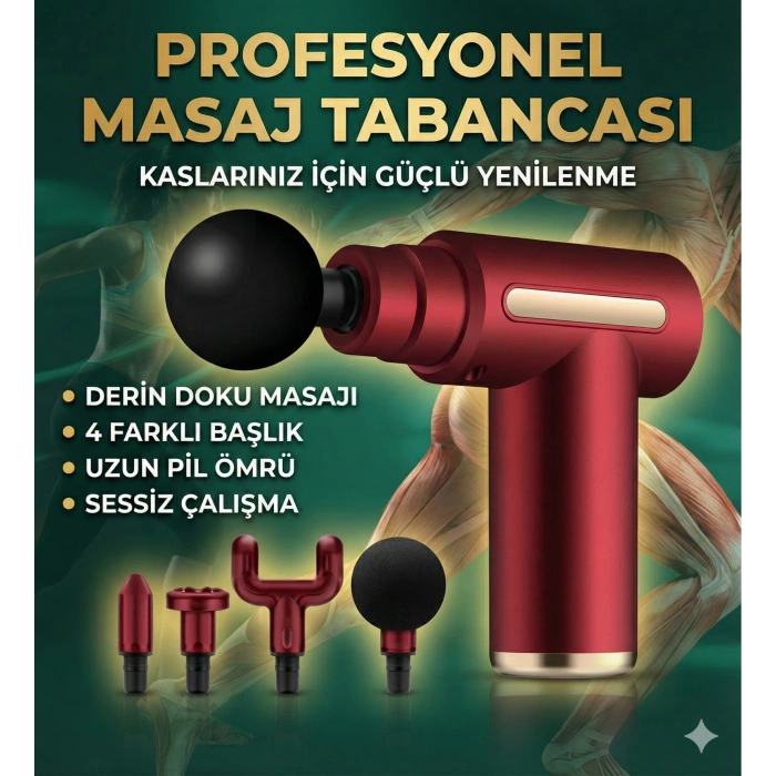 4 Başlıklı 6 Kademeli Titreşimli Şarjlı Mini Masaj Aleti
