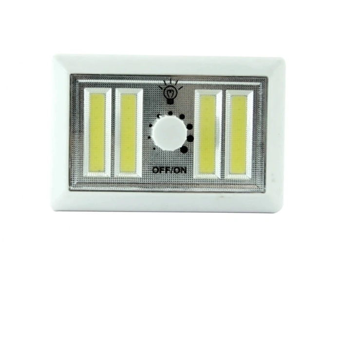 4 Ledli Pilli Led Lamba Güç Ayarlı Led Portatif Lamba Led Işık - Mıknatıslı Yapışkanlı