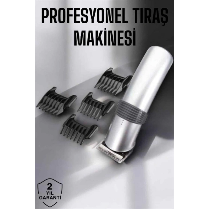 4 Taraklı Taşınabilir Profesyonel Saç ve Sakal Kesme Tıraş Makinesi