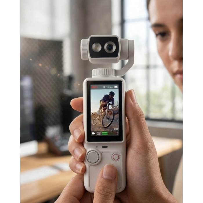 4K Vlog Kamera Otomatik Odaklama ve Döndürülebilir Lensli Taşınabilir El Kamerası