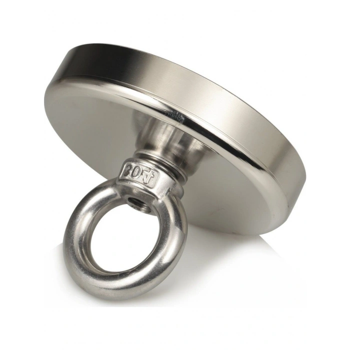 60 mm Çap 100 kg Taşıma Gücü, Süper Güçlü Halkalı Büyük Neodyum Pot Mıknatıs, Deniz Kurtarma Mıknatısı