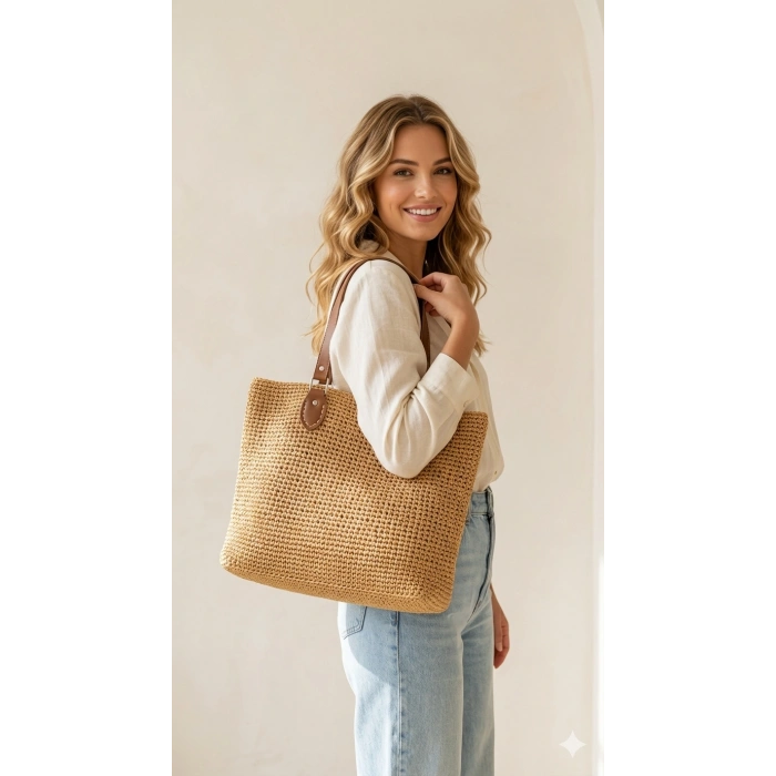 El Emeği Hasır Çanta