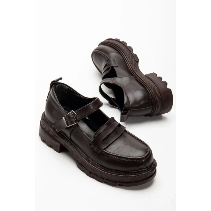 745-771 Kahve Günlük Yüksek Tabanlı Loafer Ayakkabı