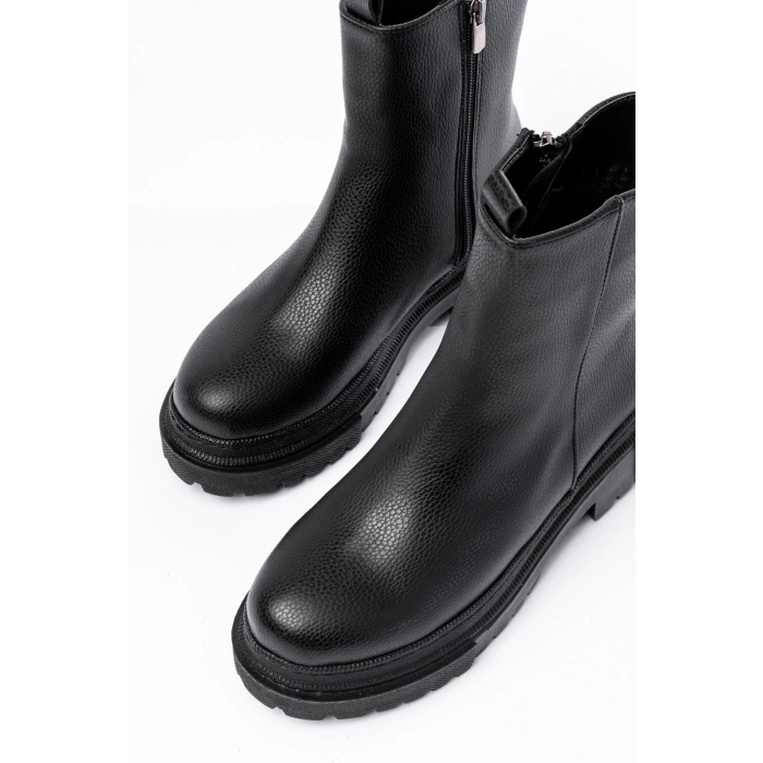 812-2012 Siyah Luna Fermuarlı Günlük Kadın Bot