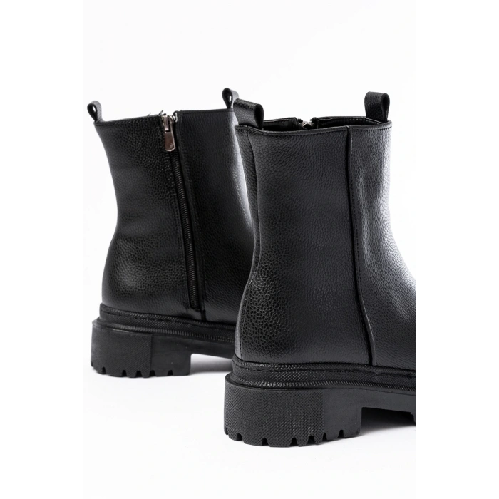 812-2012 Siyah Luna Fermuarlı Günlük Kadın Bot