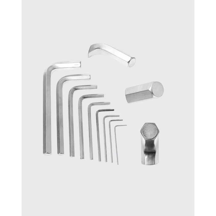 9 Parça Alyan Anahtar Seti Altıgen Uçlu Mobilya ve Tamir İçin