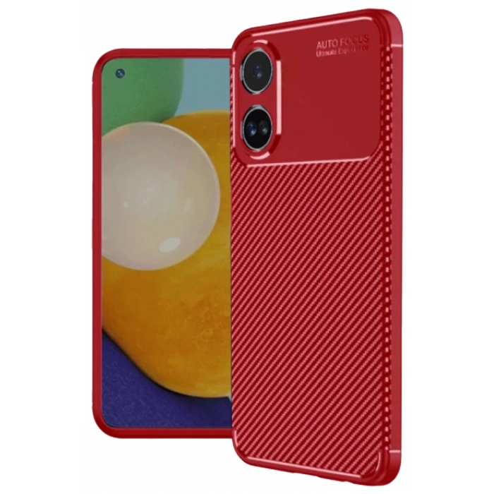 A38 Kılıf Auto Focus Karbon Kapak - Kırmızı
