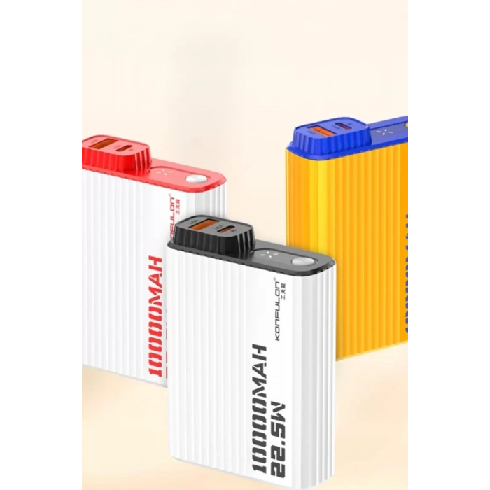A40Q 10.000 mAh PD 20W Mini Powerbank - Siyah-Beyaz