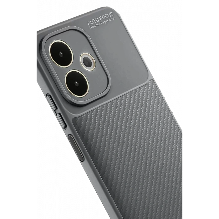 A5 Pro 4G Kılıf Auto Focus Karbon Kapak - Gri