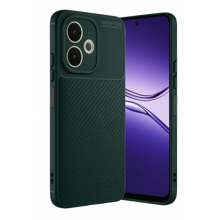 A5 Pro 4G Kılıf Auto Focus Karbon Kapak - Koyu Yeşil