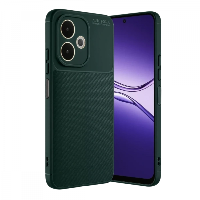 A5 Pro 4G Kılıf Auto Focus Karbon Kapak - Koyu Yeşil