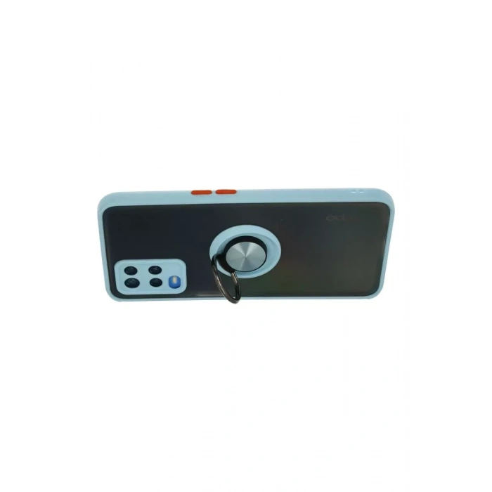 A54 4G Kılıf Montreal Yüzüklü Silikon Kapak - Buz Mavi