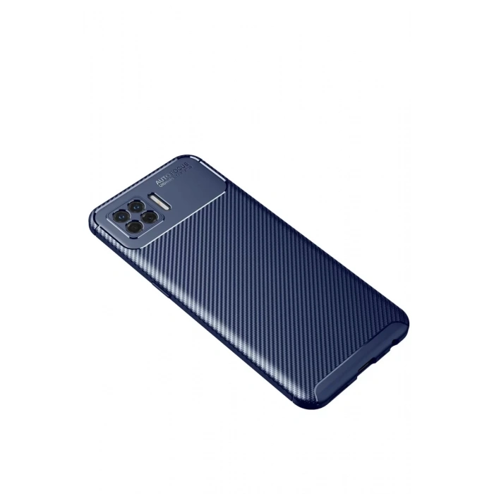 A73 Kılıf Auto Focus Karbon Kapak - Lacivert