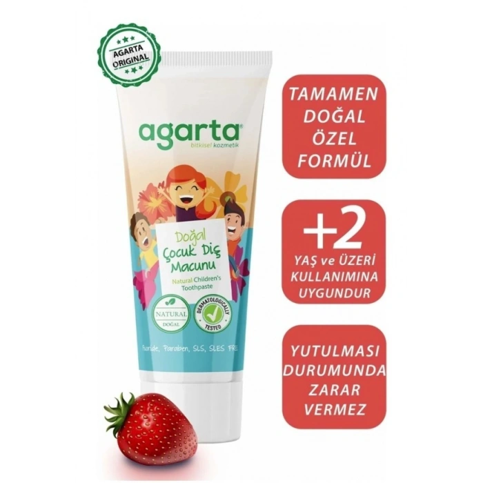 Agarta Doğal Çocuk Çilekli Diş Macunu 75 ml